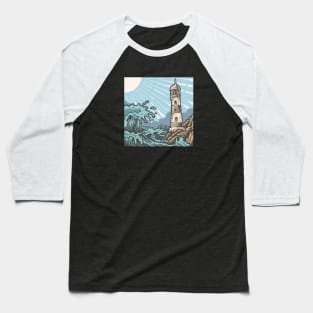 Marine Lighthouse Baseball T-Shirt